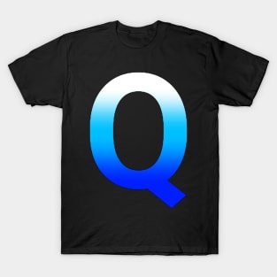 Blue Letter Q T-Shirt